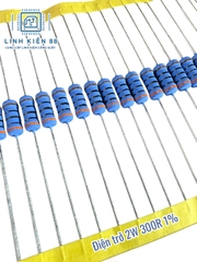 Điện trở vạch 2W 300R 1% cắm mới ( 10 con)