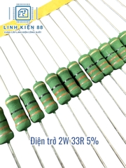 Điện trở vạch 2W 33R 5% cắm mới ( 10 con)