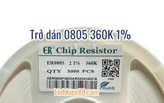 Điện trở dán 0805 360K 1% (dây 50con)
