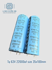 Tụ nguồn Cap-Top 63V 22000uf 35x100mm mới