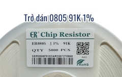 Điện trở dán 0805 91K 1% (dây 50con)