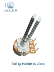Triết áp đơn B10k 10k núm dài 30mm có bi