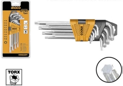 Bộ lục giác bông dài 9 cây INGCO HHK13091