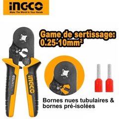 Kìm bấm cos dây điện Ingco HRCPG05210 0.25-10mm3