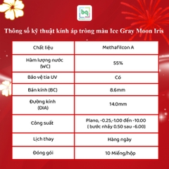 Kính áp tròng Ice Gray Moon Iris