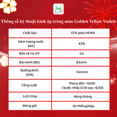 Kính áp tròng màu Golden Yellow Vuticle