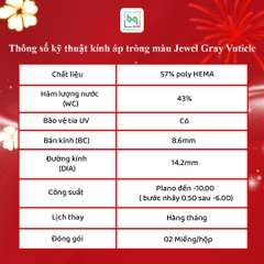 Kính áp tròng Jewel Gray Vuticle