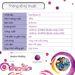 Kính áp tròng CooperVision Avaira Vitality [Hộp 3 Lens]