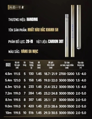 Cần câu đài Handing Nhất Hào Hắc Khanh thế hệ 6
