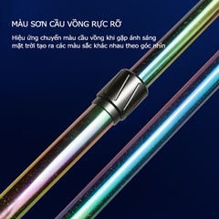 KGWD Cán Vợt Câu Đài Săn Hàng Lão Ngư Định Thuỷ Phiên Bản Cầu Vồng
