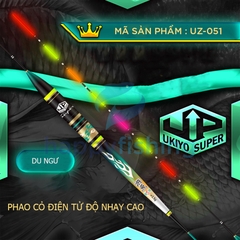 Phao Cỏ Điện Tử Chuyên Cá Nhát, Phao Đèn Câu Đài Chuyên Rô Phi UKIYO UZ-051 (Du Ngư)