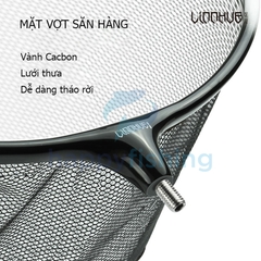 Mặt Vợt Câu Đài, Mặt Vợt Săn Hàng Carbon Lưới Thưa LINNHUE