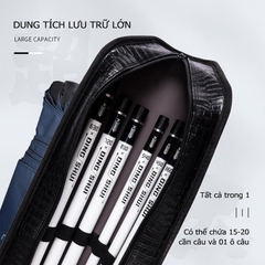 Bao Đựng Cần Câu Lão Ngư Vân Da Cá Sấu Phiên Bản Mở Rộng