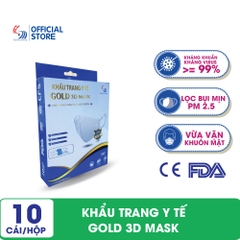 Khẩu trang y tế 3D Gold Mask - Hộp 10 cái