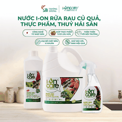 Nước ion rửa rau củ quả, thực phẩm, thuỷ hải sản I-ONCARE | 500ml, 1L, 5L