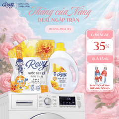 [TẶNG QUÀ] Nước Giặt Xả REVY Hoa Hạ - Túi 3.2kg | Công Nghệ ION Đột Phá