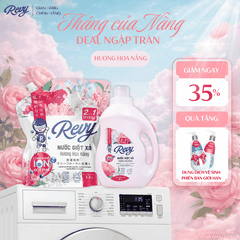 [TẶNG QUÀ] Nước Giặt Xả REVY Hoa Nắng - Túi 3.2kg | Công Nghệ ION Đột Phá