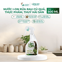 Nước ion rửa rau củ quả, thực phẩm, thuỷ hải sản I-ONCARE | 500ml, 1L, 5L