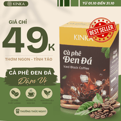 Cà Phê Đen Đá Hòa Tan KINKA 180g (10 Gói x 18g)