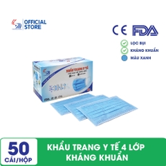 Khẩu trang y tế 4 lớp kháng khuẩn Trường Dương - Hộp 50 cái