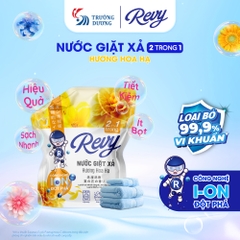 [NHẬN QUÀ KHI MUA] Nước giặt xả REVY - Hương Hoa Hạ - Túi 3.2kg