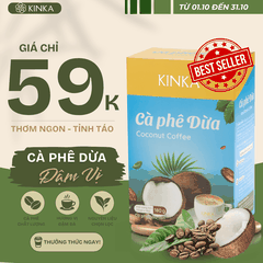 Cà Phê Dừa Hòa Tan KINKA 180g (10 Gói x 18g)