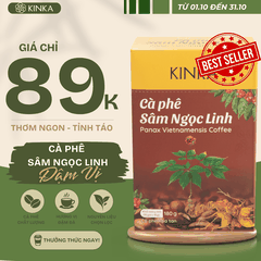 Cà Phê Sâm Ngọc Linh Hòa Tan KINKA 180g (10 Gói x 18g)