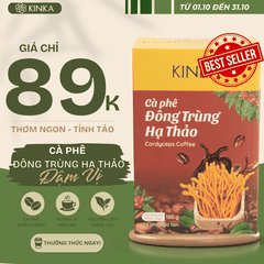 Cà Phê Đông Trùng Hạ Thảo Hòa Tan KINKA 180g (10 Gói x 18g)