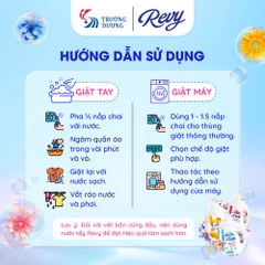 [MUA NHIỀU GIÁ HỜI] Nước Giặt Xả REVY Hoa Xuân - Chai 2kg | Công Nghệ ION Đột Phá