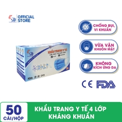 Khẩu trang y tế 4 lớp kháng khuẩn Trường Dương - Hộp 50 cái