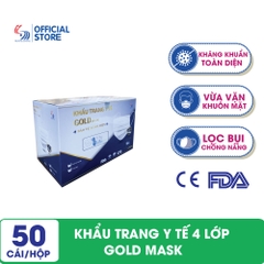 Khẩu trang y tế 4 lớp kháng khuẩn toàn diện Gold Mask Trường Dương - Hộp 50 cái