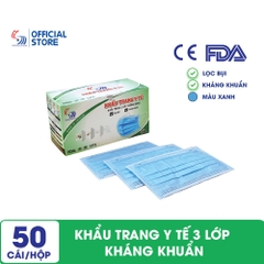 Khẩu trang y tế 3 lớp kháng khuẩn Trường Dương - Hộp 50 cái