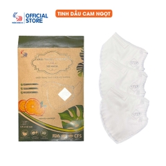 Khẩu trang y tế hương tinh dầu Cam ngọt Gold 3D Mask - Túi 5 cái