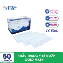 Khẩu trang y tế 4 lớp kháng khuẩn toàn diện Gold Mask Trường Dương - Hộp 50 cái