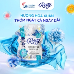 [MUA NHIỀU GIÁ HỜI] Nước Giặt Xả REVY Hoa Xuân - Chai 2kg | Công Nghệ ION Đột Phá