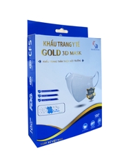 Khẩu trang y tế kháng khuẩn, lọc bụi mịn Gold 3D Mask - Hộp 10 cái