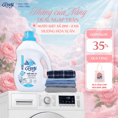 Nước Giặt Xả REVY Hoa Xuân - Chai 2kg | Công Nghệ ION Đột Phá