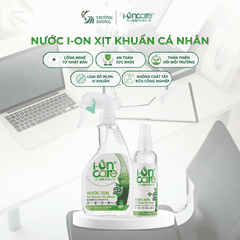 Nước ion xịt khuẩn cá nhân I-ONCARE | 100ml & 500ml