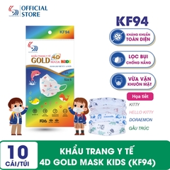 Khẩu trang y tế 4D Gold Mask Kids (KF94) dành cho trẻ em