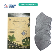 Khẩu trang y tế hương tinh dầu Bạc hà Gold 3D Mask - Túi 5 cái