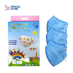 Khẩu trang y tế Gold 3D Mask Kids dành cho trẻ em - Hộp 10 cái