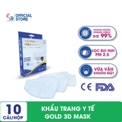 Khẩu trang y tế 3D Gold Mask - Hộp 10 cái