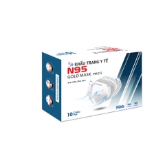Khẩu trang y tế N95 Gold Mask - Hộp 10 cái