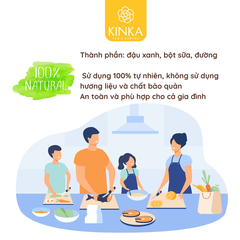 Bột hoà tan đậu xanh sữa KINKA 255g (15 gói x 17g)