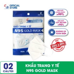 Khẩu trang y tế N95 Gold Mask - Túi 2 cái