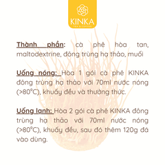 Cà phê Đông Trùng Hạ Thảo KINKA 180g (10 gói x 18g)