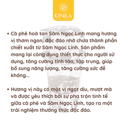 Cà phê Sâm Ngọc Linh KINKA 180g (10 gói x 18g)