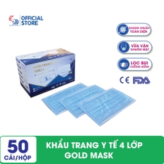 Khẩu trang y tế 4 lớp kháng khuẩn toàn diện Gold Mask Trường Dương - Hộp 50 cái