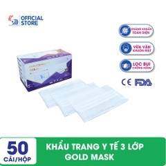 Khẩu trang y tế 3 lớp kháng khuẩn toàn diện Gold Mask Trường Dương - Hộp 50 cái