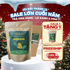 Fountain of Youth - Trà hoa vàng Gia Lai - Lá xanh & Hoa | Túi tiết kiệm 120g (60 gói x 2g)